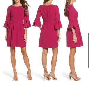 #140 Eliza J Bell Sleeve Fit Flare Dress Size 12 NWT